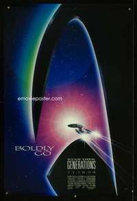 y573 STAR TREK: GENERATIONS SS advance one-sheet movie poster '94 Stewart