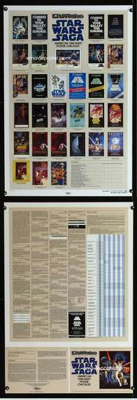 y574 STAR WARS CHECKLIST 2-sided 1sh movie poster '85 great images!