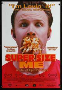 y582 SUPER SIZE ME one-sheet movie poster '04 fast food, obesity, shocking!