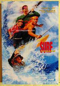y583 SURF NINJAS DS one-sheet movie poster '93 Leslie Nielsen, Schneider