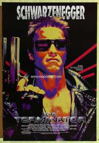 y590 TERMINATOR video one-sheet movie poster R91 Schwarzenegger classic!