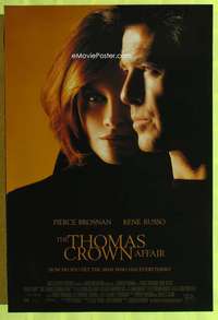 y596 THOMAS CROWN AFFAIR one-sheet movie poster '99 Pierce Brosnan