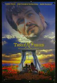 y598 THREE WISHES one-sheet movie poster '95 Patrick Swayze, Mastrantonio