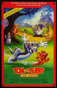 y602 TOM & JERRY THE MOVIE one-sheet movie poster '92 famous cat & mouse!
