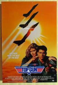 y604 TOP GUN int'l one-sheet movie poster '86 Tom Cruise, different image!