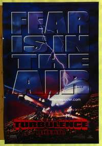y619 TURBULENCE teaser one-sheet movie poster '97 cool airplane image!
