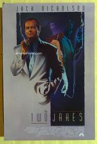 y624 TWO JAKES SS one-sheet movie poster '90 art of Nicholson by Rodriguez!