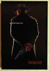 y628 UNFORGIVEN SS teaser one-sheet movie poster '92 best Clint Eastwood!