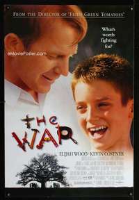 y637 WAR DS one-sheet movie poster '94 Kevin Costner, young Elijah Wood!
