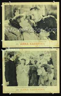 z064 ANNA KARENINA 2 movie lobby cards R62 Greta Garbo, Fredric March