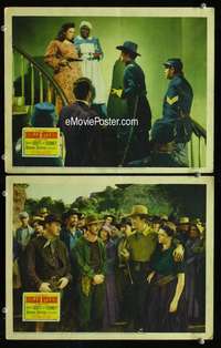 z096 BELLE STARR 2 movie lobby cards '41 Gene Tierney, Randolph Scott
