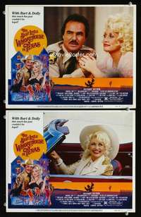 z101 BEST LITTLE WHOREHOUSE IN TEXAS 2 movie lobby cards '82Burt & Dolly