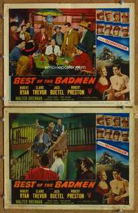 z102 BEST OF THE BADMEN 2 movie lobby cards '51 Robert Ryan, Brennan