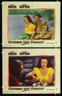 z104 BEYOND THE FOREST 2 movie lobby cards '49 bad Bette Davis!