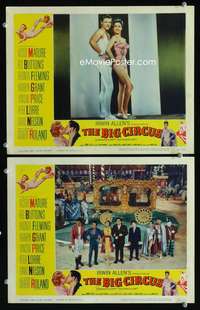 z106 BIG CIRCUS 2 movie lobby cards '59 great cast line-up w/Lorre!