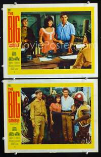 z108 BIG GAMBLE 2 movie lobby cards '61 Stephen Boyd, David Wayne