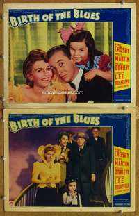 z116 BIRTH OF THE BLUES 2 movie lobby cards '41 Bing Crosby, Mary Martin