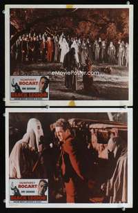 z118 BLACK LEGION 2 movie lobby cards R56 Humphrey Bogart in KKK!