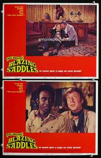 z123 BLAZING SADDLES 2 movie lobby cards '74Cleavon Little,Gene Wilder