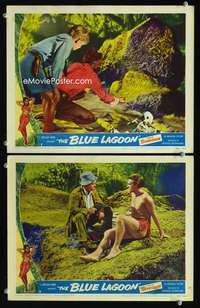z129 BLUE LAGOON 2 movie lobby cards '49 Cyril Cusak, Donald Houston