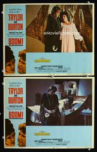 z132 BOOM 2 movie lobby cards '68 Elizabeth Taylor, Richard Burton