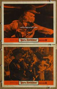 z136 BORN RECKLESS 2 movie lobby cards '59 sexy Mamie Van Doren!