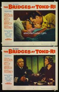 z141 BRIDGES AT TOKO-RI 2 movie lobby cards '54 Grace Kelly, Holden