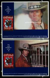 z145 BRONCO BILLY 2 movie lobby cards '80 two great Eastwood scenes!
