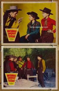 z149 BUCKAROO SHERIFF OF TEXAS 2 movie lobby cards '51 Chapin, Janssen