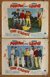 z157 CADDY 2 movie lobby cards '53 Dean Martin & Jerry Lewis golfing!