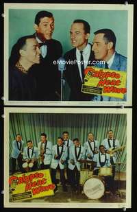 z163 CALYPSO HEAT WAVE 2 movie lobby cards '57 Tarriers & Treniers!
