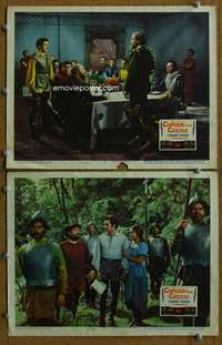z164 CAPTAIN FROM CASTILE 2 movie lobby cards '47 Tyrone Power, Peters