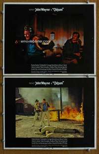 z187 CHISUM 2 movie lobby cards '70 big tough cowboy John Wayne!