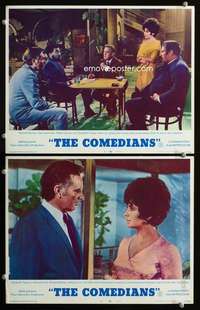 z196 COMEDIANS 2 movie lobby cards '67 Richard Burton, Liz Taylor