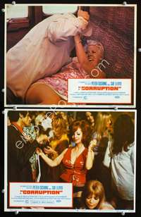 z201 CORRUPTION 2 movie lobby cards '68 sexy sixties English babes!