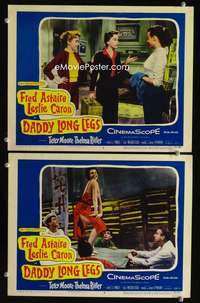 z217 DADDY LONG LEGS 2 movie lobby cards '55 sexiest Leslie Caron!