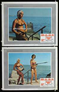 z226 DEADLIER THAN THE MALE 2 movie lobby cards '67 sexiest Sommer!