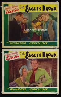 z257 EAGLE'S BROOD 2 movie lobby cards R46 Mulford's Hopalong Cassidy!