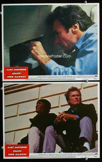 z267 ESCAPE FROM ALCATRAZ 2 movie lobby cards '79 con Clint Eastwood!