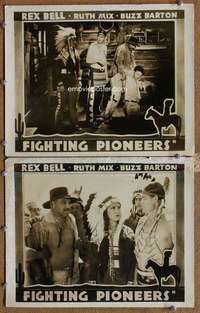 z288 FIGHTING PIONEERS 2 movie photolobbies '35 Rex Bell, Mix