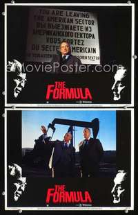 z302 FORMULA 2 movie lobby cards '80 Marlon Brando, George C. Scott