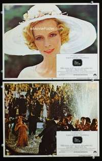z354 GREAT GATSBY 2 movie lobby cards '74 Mia Farrow super close up!