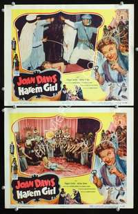 z371 HAREM GIRL 2 movie lobby cards '52 Joan Davis in trouble!