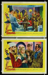 z405 HOTEL SAHARA 2 movie lobby cards '51 David Tomlinson in Africa!