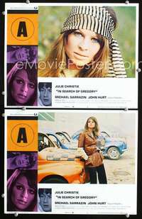 z430 IN SEARCH OF GREGORY 2 movie lobby cards '70 sexy Julie Christie!