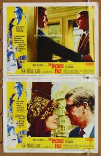 z440 IPCRESS FILE 2 movie lobby cards '65 Michael Caine as a spy!