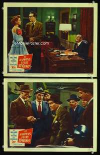 z446 IT HAPPENS EVERY SPRING 2 movie lobby cards '49 Milland, Peters