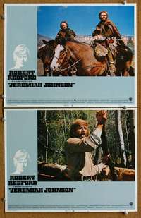 z452 JEREMIAH JOHNSON 2 movie lobby cards '72 Robert Redford, Pollack