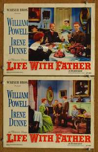 z503 LIFE WITH FATHER 2 movie lobby cards '47 William Powell, Dunne