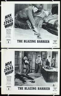 z555 MAN WITH THE STEEL WHIP 2 Chap 8 movie lobby cards '54 serial!